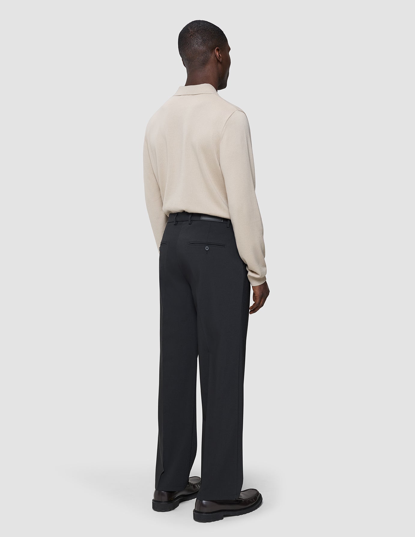 Tech Wool Suit Pants Relaxed Fit Black